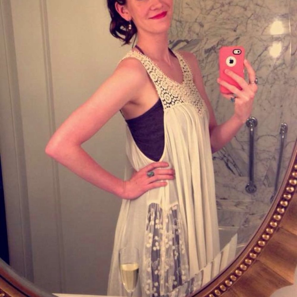 Origami by Vivien White Floral Sundress